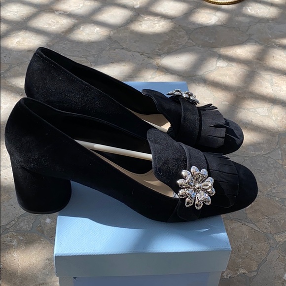 PRADA Suede heels in black NEW Size EU 40/US 10 - Picture 9 of 14